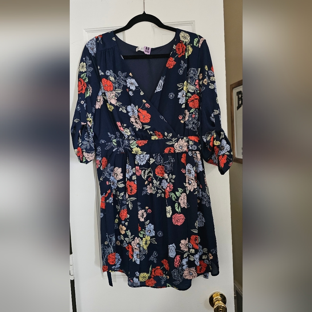 DR2 Navy Floral Mini Dress